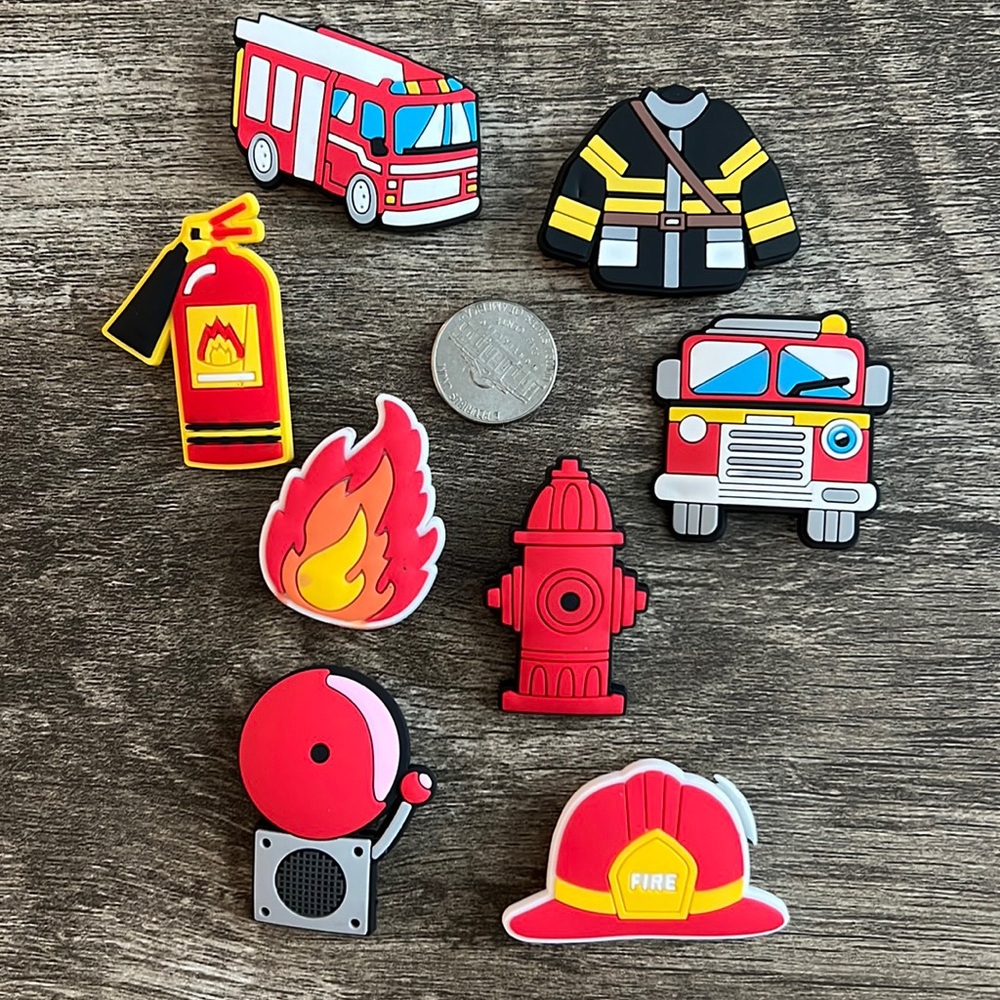 Jibbitz. Fireman Support. 🚒 Crocs and similar. Bundle and save! Set of 8